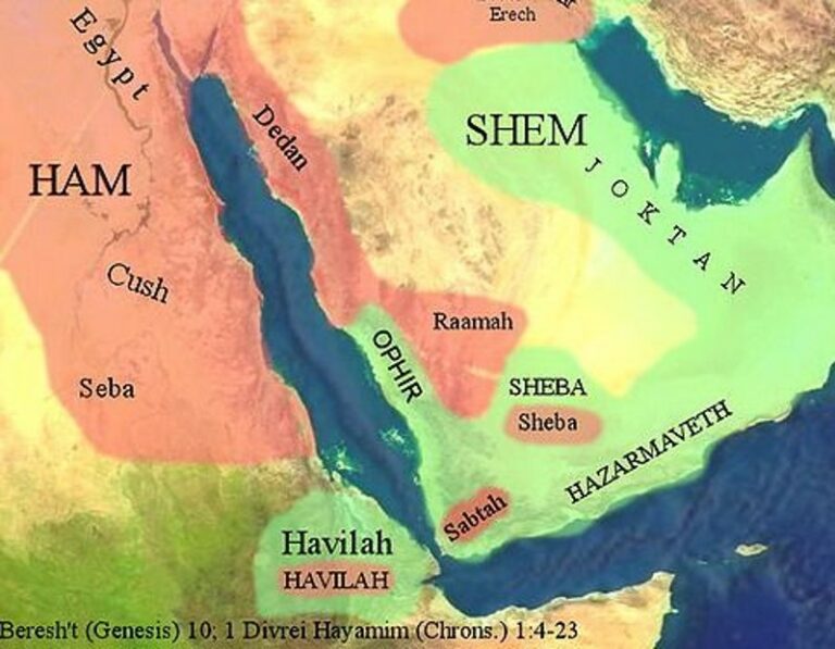 Sabejská říše - mapa arabského poloostrova